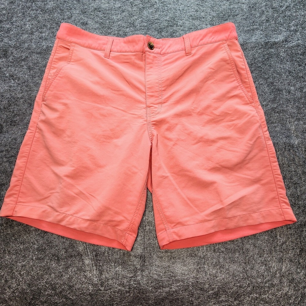 Mens Turtleson Performance Pink Nylon Stretch Chino Golf Shorts‎ 34 8" Inseam